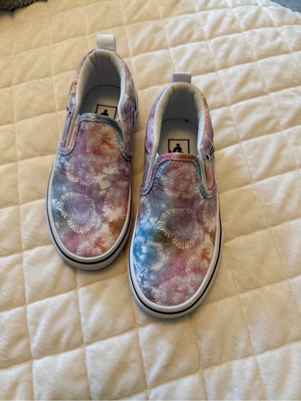 Vans Kids Slip-On Tie-Dye Sneakers - Pink, Blue, Purple
